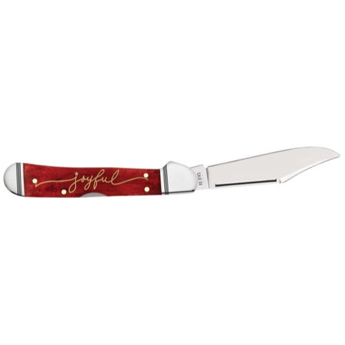 Case 10625 - Christmas Old Red Bone Smooth Mini CopperLock