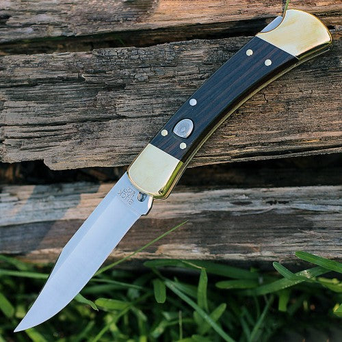 Buck Folding Hunter Auto Ebony Eagle Valley Cutlery