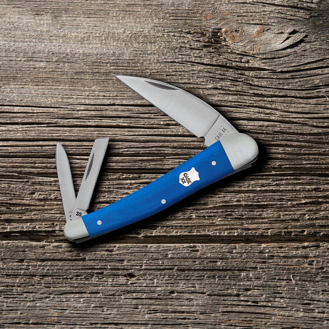 Case 16747 Blue G10 Seahorse Whittler Eagle Valley Cutlery