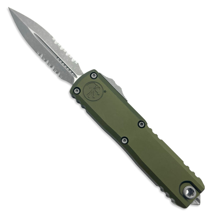Microtech 12324-11APOD - UTX-85 D/E Gen IV OD Green Apocalyptic Partial Serrated