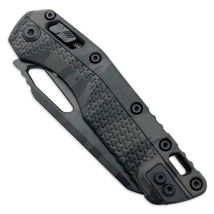 Microtech 210T-1-PMMTC-X8Z4 - MSI S/E Tri-Grip Polymer Midnight Tiger Camo Standard Black Hardware