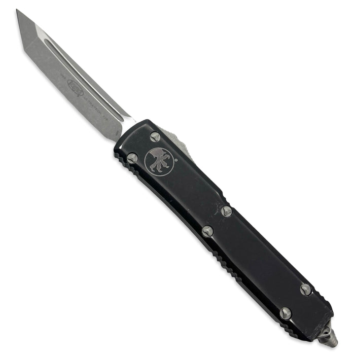 Microtech 123-10DBK - Ultratech T/E Distressed Black Apocalyptic Standard