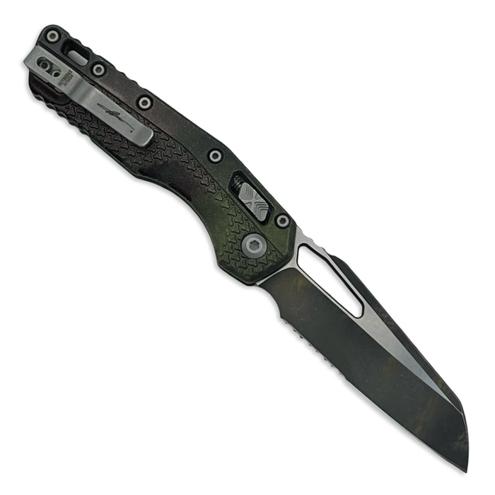 Microtech 210T-2PMOBS - MSI S/E Tri-Grip Outbreak Signature Series Polymer Partial Serrated