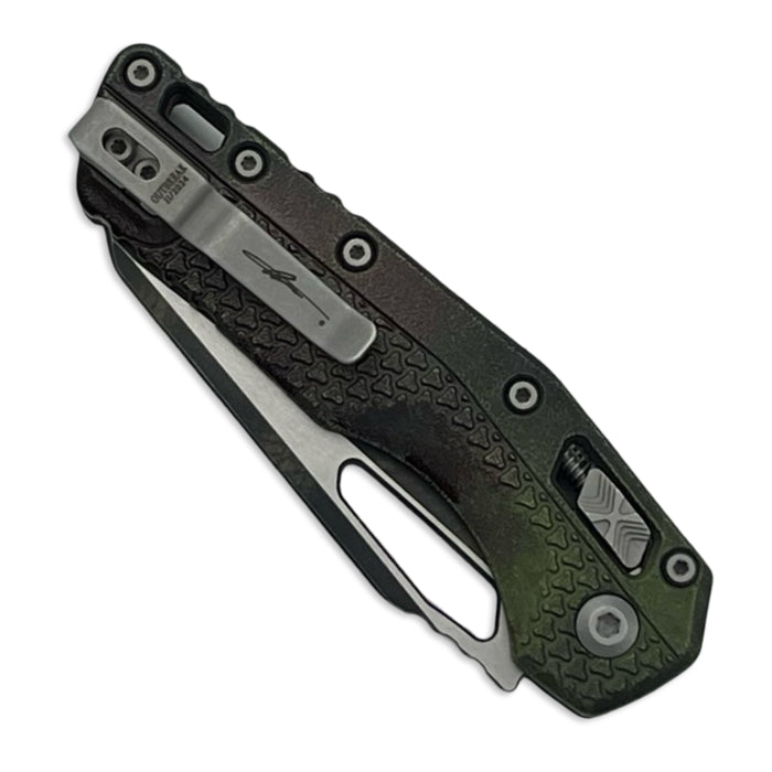 Microtech 210T-2PMOBS - MSI S/E Tri-Grip Outbreak Signature Series Polymer Partial Serrated