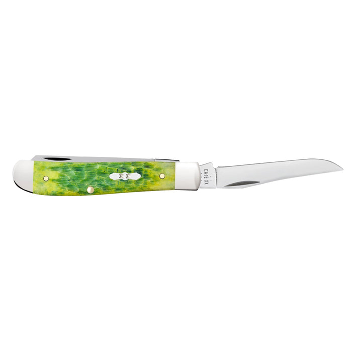 Case 27861 - Green Apple Bone Peach Seed Jig Mini Trapper (6207 SS)