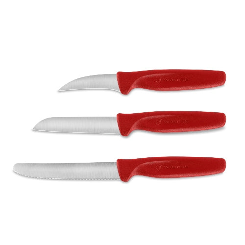 Wusthof Three Piece Paring Knife Set - Red