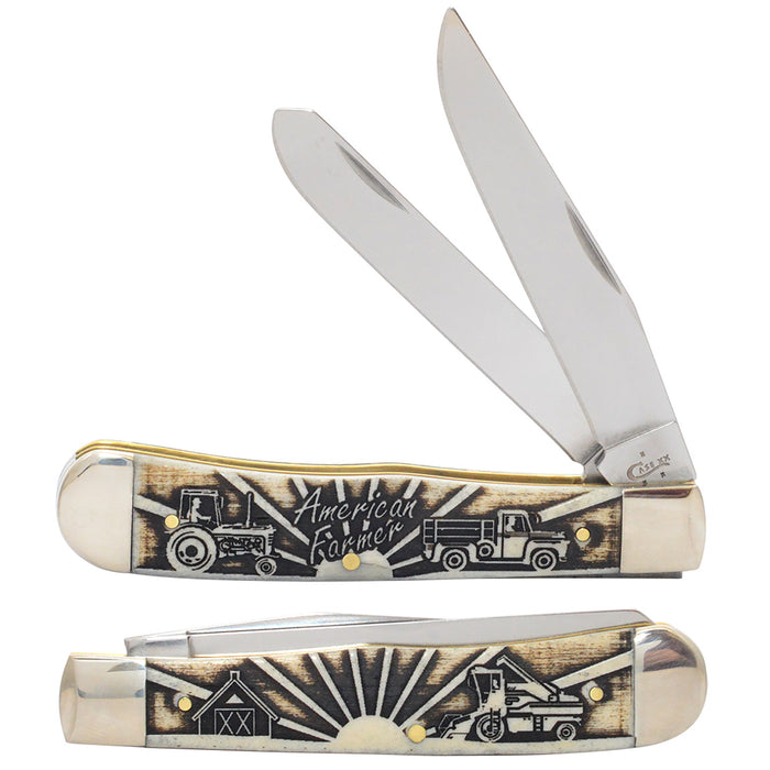 Case Sculpted Natural Bone American Farmer