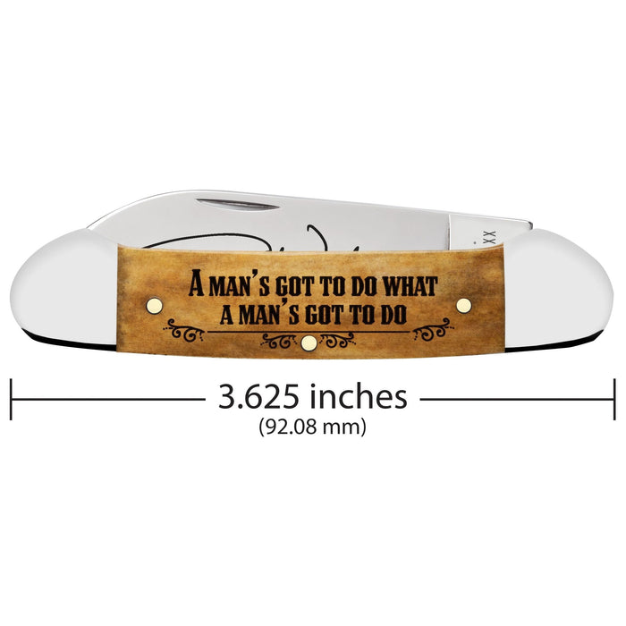 Case 10717 - John Wayne Antique Bone Smooth Canoe (62131 SS)