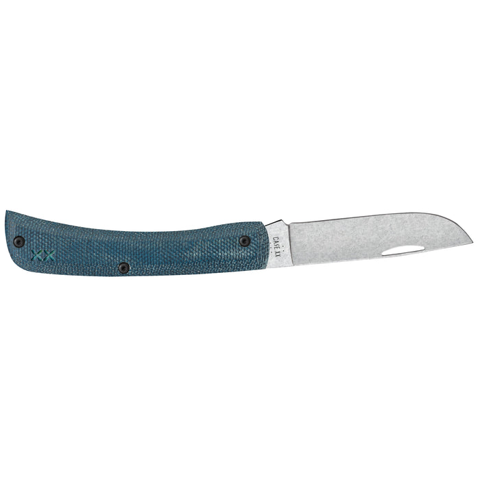 Case 10808 - Blue Denim Canvas Laminate w/ White G10 XR Sod Buster Jr (XR10137 S35VN)
