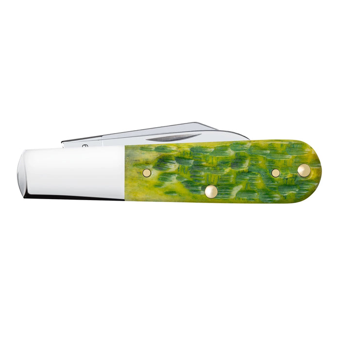 Case 27865 - Green Apple Bone Peach Seed Jig Barlow (62009 1/2 SS)