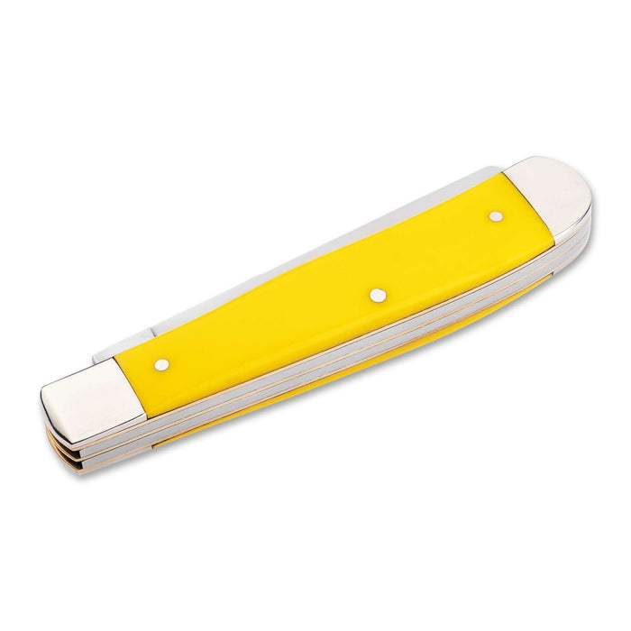 Boker Traditional Series 2.0 Yellow Derlin 1095 Carbon Steel Trapper