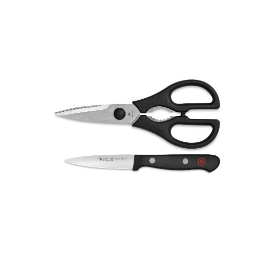 Wusthof Gourmet 2-Piece Paring Knife and Shears Utility Set