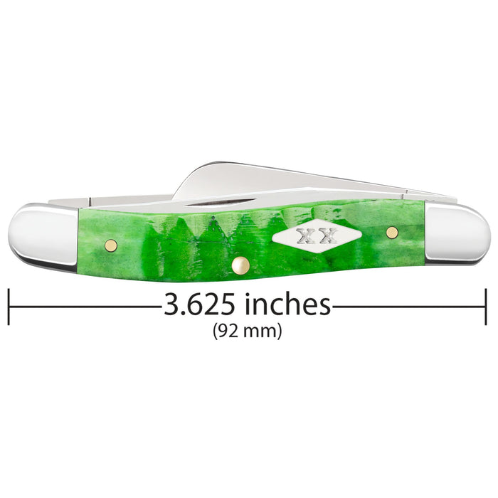 Case 11442 - Bright Green Bone Gator Jig Medium Stockman (6318 SS)