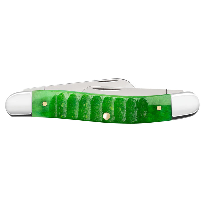 Case 11442 - Bright Green Bone Gator Jig Medium Stockman (6318 SS)
