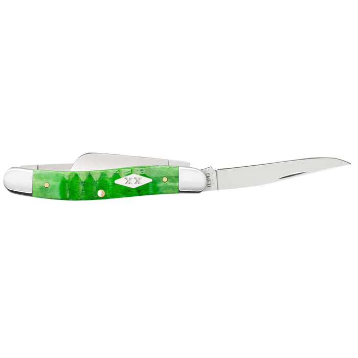 Case 11442 - Bright Green Bone Gator Jig Medium Stockman (6318 SS)