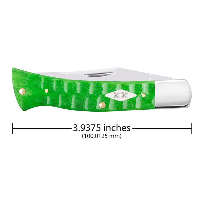 Case 11445 - Bright Green Bone Gator Jig Case Axe Handle (BR61135 SS)