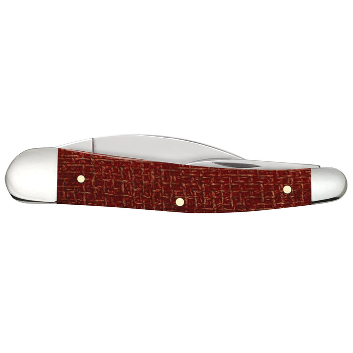 Case 12276 - Dark Red Burlap Micarta Smooth Seahorse Whittler (10355WH CS)