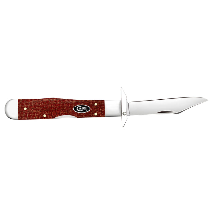 Case 12277 - Dark Red Burlap Micarta Cheetah Cub (1011 1/2L CS)
