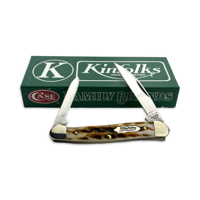 Vintage Case XX Family Brands 06586 - Honey Brown Bone Kinfolks Mini Copperhead (62109W SS)
