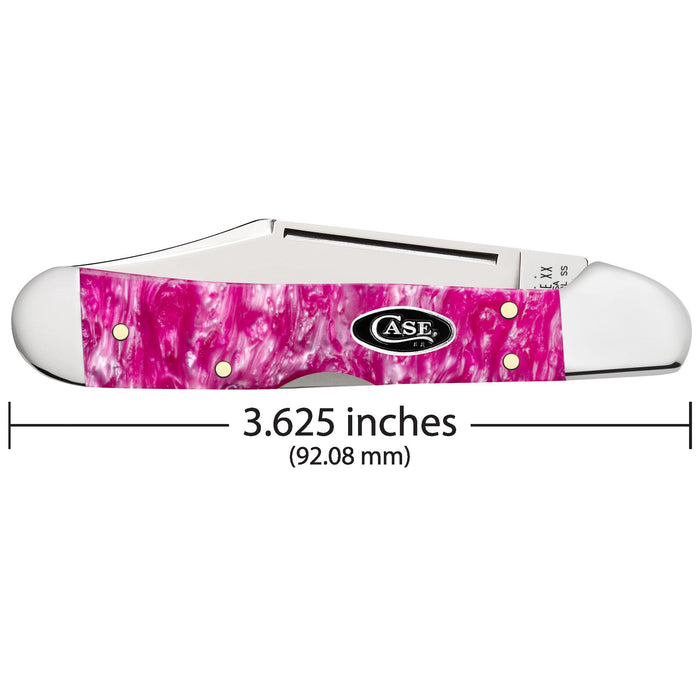Case 16162 - Pink Crackle Kirinite Smooth Mini CopperLock (101749L SS)
