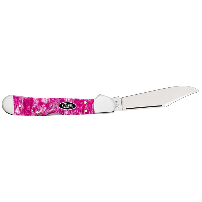 Case 16162 - Pink Crackle Kirinite Smooth Mini CopperLock (101749L SS)
