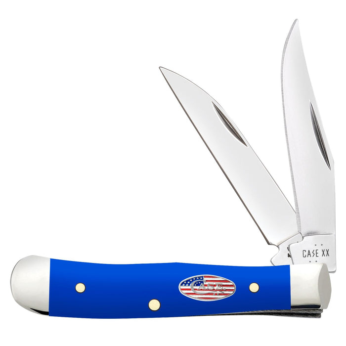 Case 16401 - Royal Blue Synthetic Smooth Tiny Trapper (42154W SS)