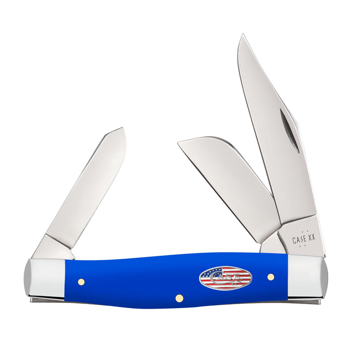 Case 16405 - Royal Blue Synthetic Smooth Large Stockman (4375 SS)