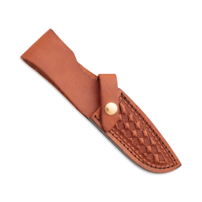 Bear & Son 500 1/2 - 6.5 Genuine India Stag Bone Baby Bowie w/ Leather Sheath