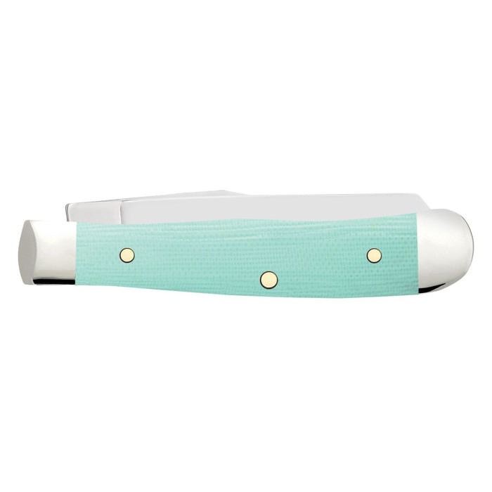 Case 18110 - Seafoam Green G-10 Smooth Tiny Trapper (102154 SS)
