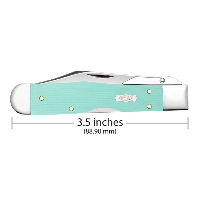 Case 18112 - Seafoam Green G-10 Smooth Cheetah Cub (1011 1/2L SS)