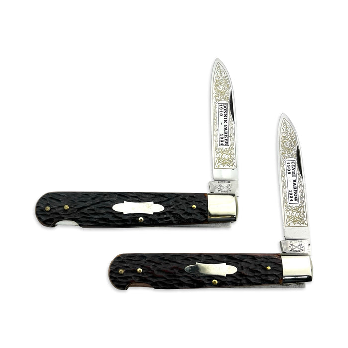 Vintage Battle Axe Limited Edition "Bonnie & Clyde" Knife Set #199