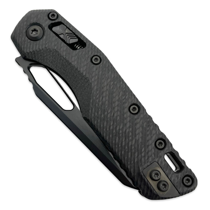 Microtech 210-1DLCTFLCFS - MSI S/E Signature Series Fluted Carbon Fiber Handle DLC Standard DLC Hardware