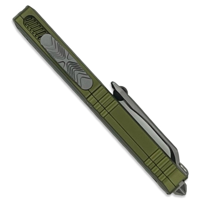Microtech 11474-10OD - UTX-70 D/E Gen IV OD Green Stonewash Standard