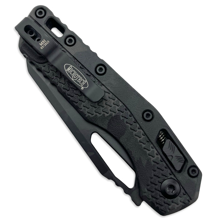 Microtech 210T-1-PMMTC-X8Z4 - MSI S/E Tri-Grip Polymer Midnight Tiger Camo Standard Black Hardware
