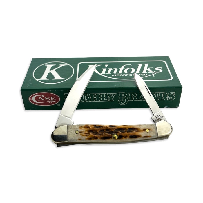 Vintage Case XX Family Brands 06586 - Honey Brown Bone Kinfolks Mini Copperhead (62109W SS)