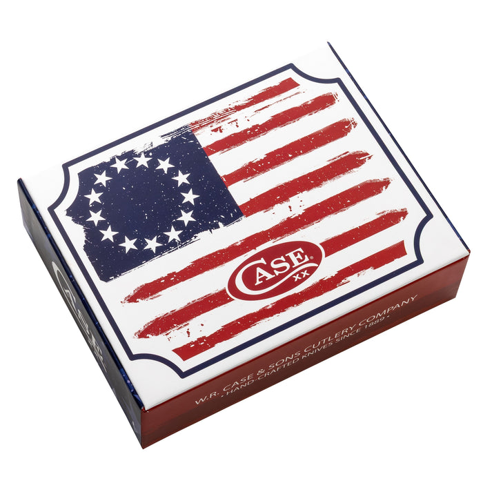 Case 25002 - Red Synthetic Smooth Blue PVD Coated Blade Trapper (4254 SS) W/Cigar Box
