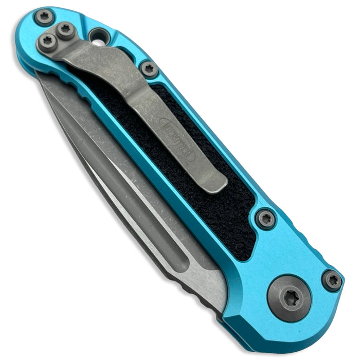 Microtech 1135-11APTQ - L.U.D.T. S/E Gen III Turquoise Apocalyptic Partially Serrated