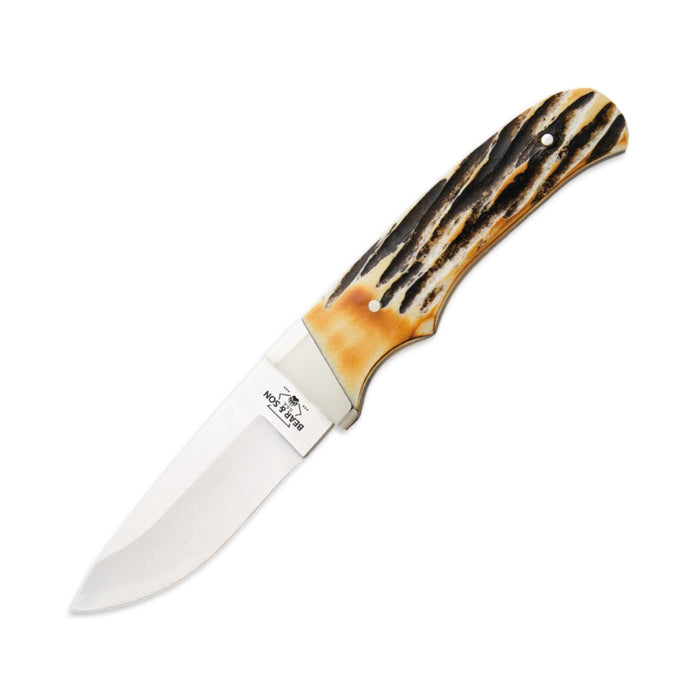 Bear & Son 549 - 7.875" Genuine India Stag Bone Pro Skinner