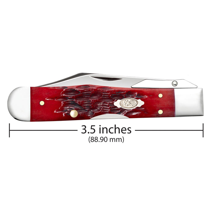 Case 31943 - Dark Red Bone Peach Seed Jig Cheetah Cub (611 1/2L CS)