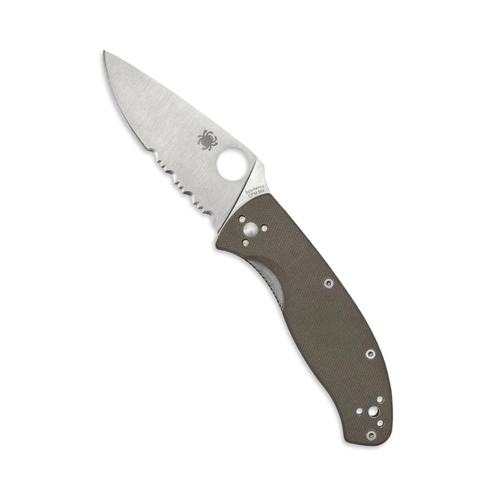 Spyderco C122GBNM4PS - Tenacious Brown G10 Partially Serrated