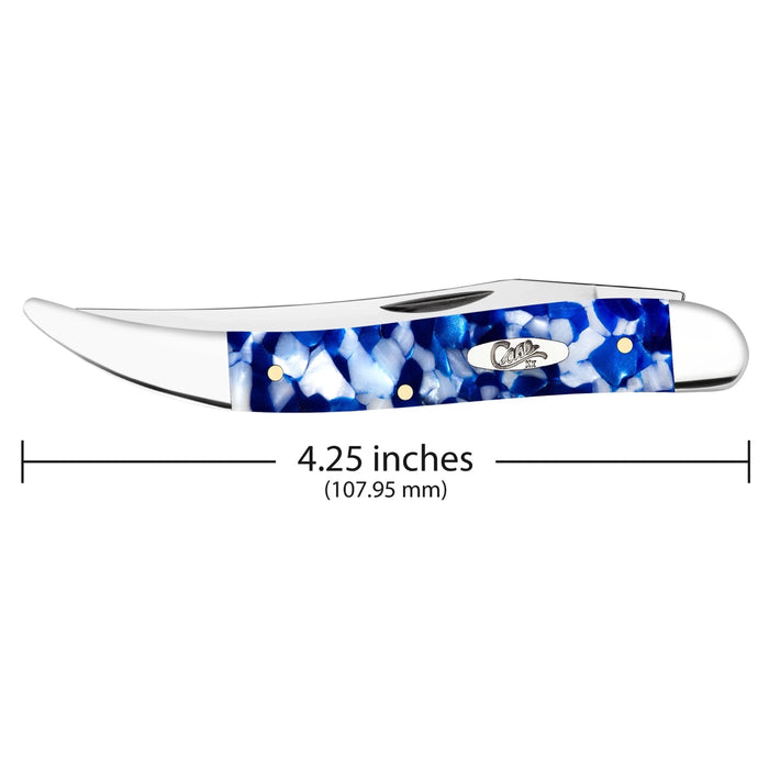 Case 50724 - Blue Crackle Kirinite Smooth Medium Texas Toothpick (1010094 SS)