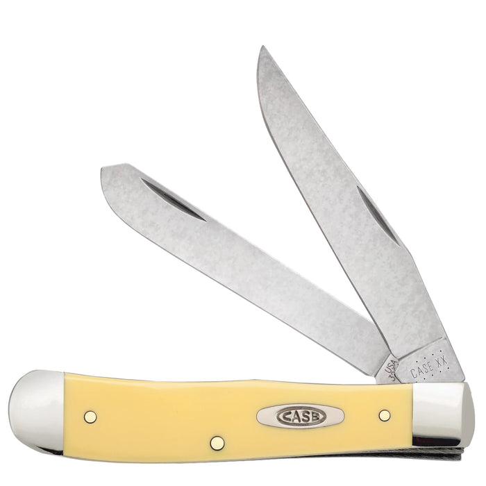 Case 30114 - Yellow Synthetic Smooth Trapper w/ Clip (3254C CS)