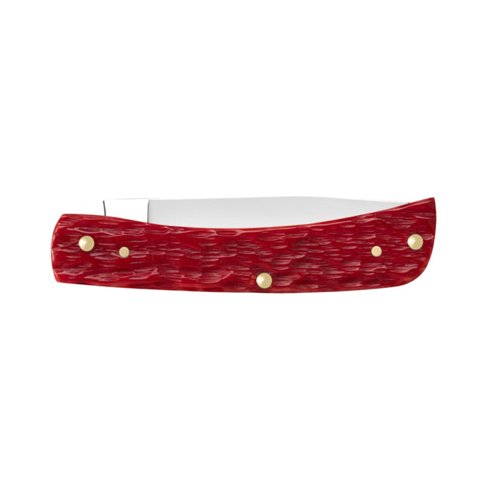 Case 31945 - Dark Red Bone Peach Seed Jig Sod Buster Jr (6137 CS)