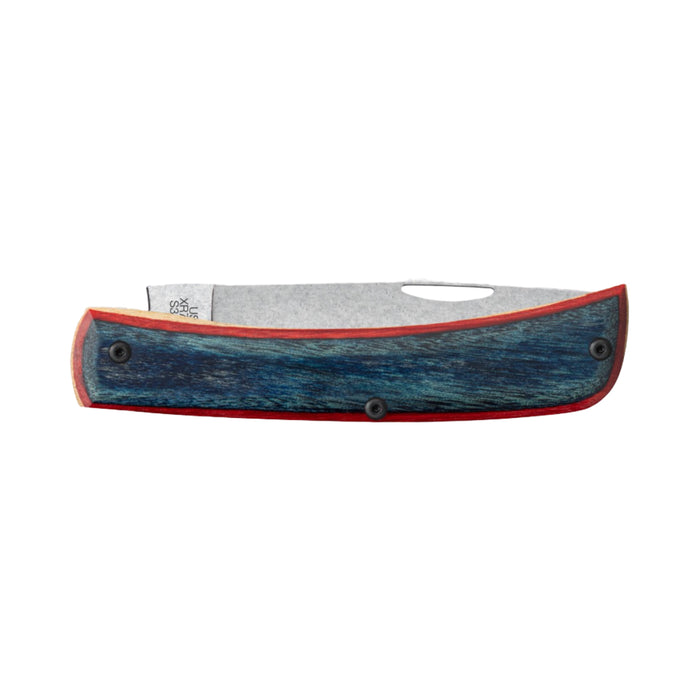 Case 10637 - Father's Day Blue/Red/Natural Laminate Wood XR Sod  Buster Jr (XR7137 S35VN) W/Tin