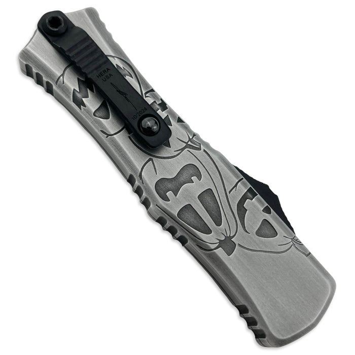 Microtech 1702M-1BMHWJLS - Hera® II Mini D/E Signature Series Brushed Metal Jack-O-Lantern Standard (Copy)