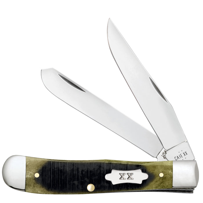 Case 39230 - Olive Green Bone Sawcut Jig Trapper (6254 SS)