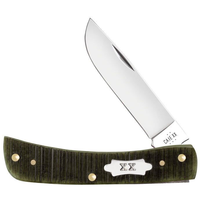 Case 39233 - Olive Green Bone Sawcut Jig Sod Buster Jr. (6137 SS)