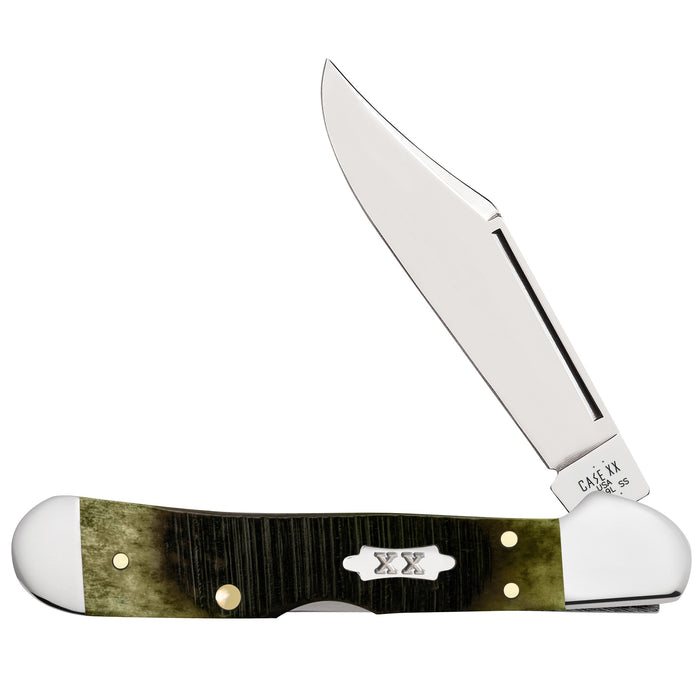 Case 39236 - Olive Green Bone Sawcut Jig Mini CopperLock (61749L SS)