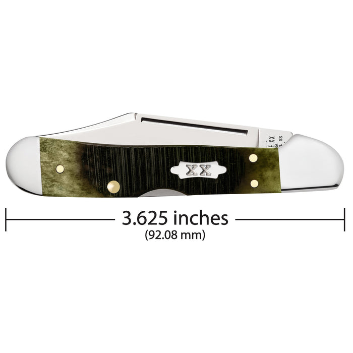 Case 39236 - Olive Green Bone Sawcut Jig Mini CopperLock (61749L SS)