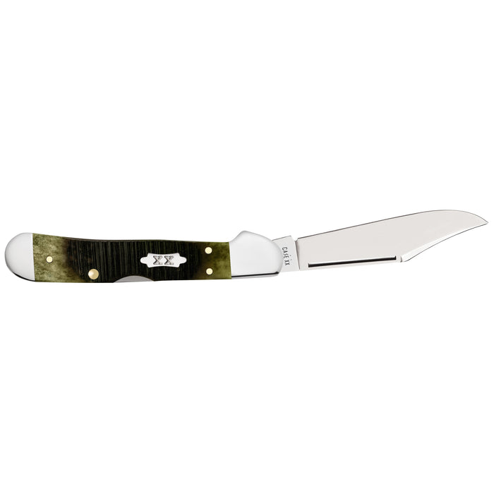 Case 39236 - Olive Green Bone Sawcut Jig Mini CopperLock (61749L SS)